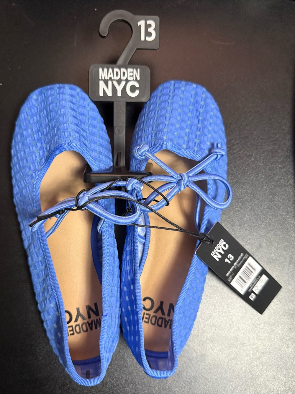 Madden NYC Girls' Blue Ballet Flats with Tie